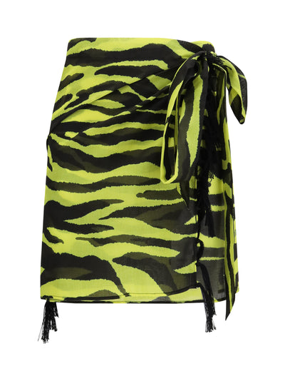 short printed muslin pareo