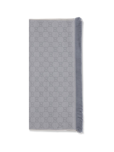 gg supreme embroidered wool scarf