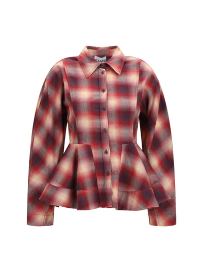 peplum flannel shirt