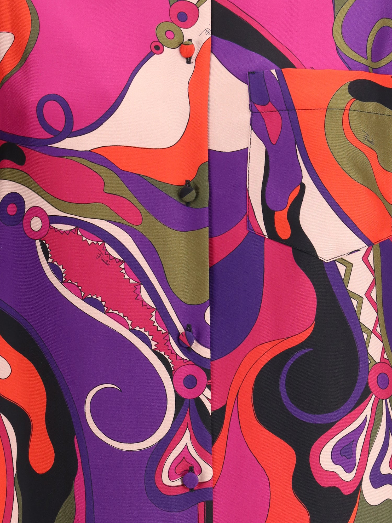 PUCCI L silk shirt with abstract print