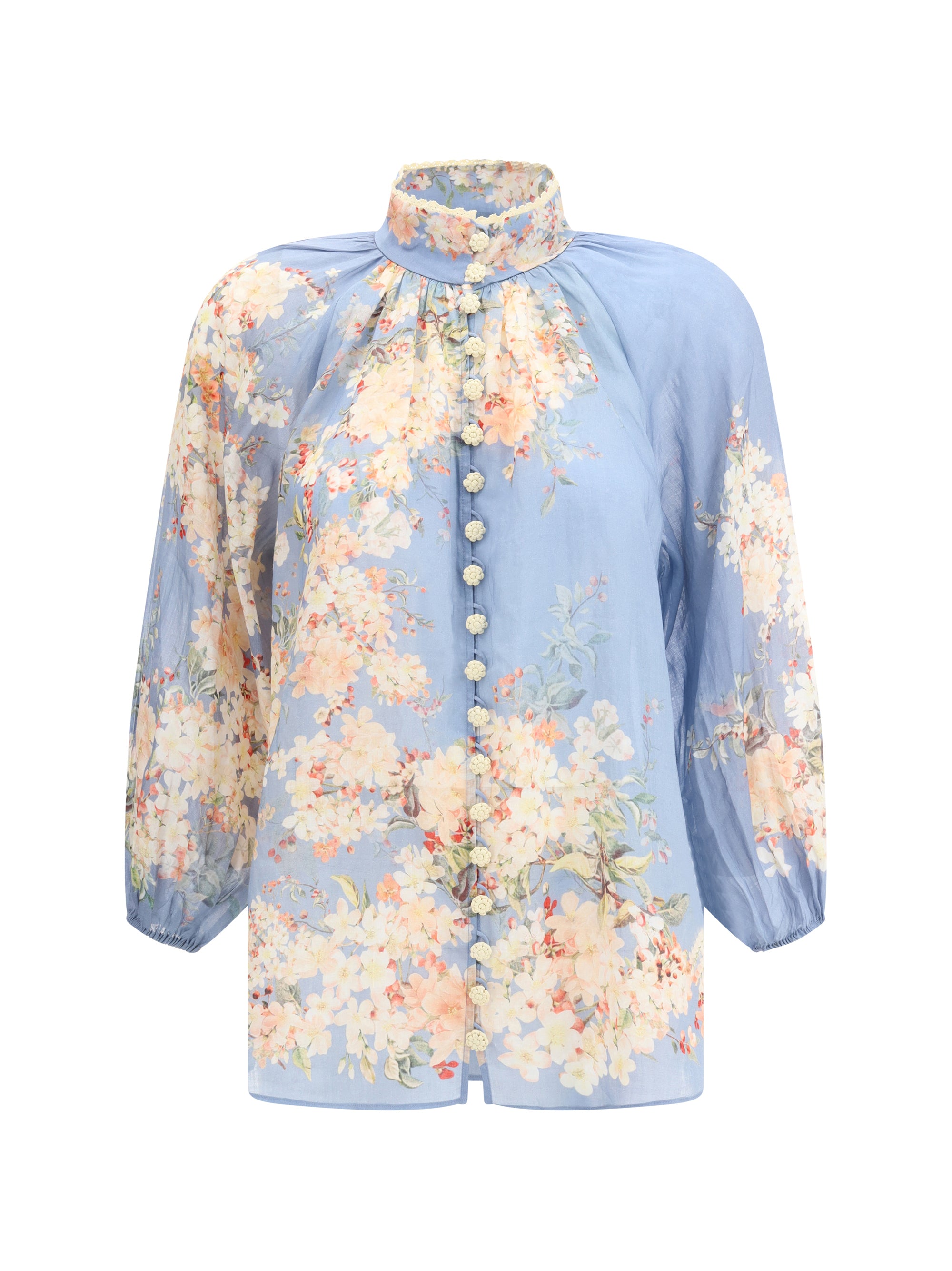 ZIMMERMANN 2 cascadian blouse with puff sleeves