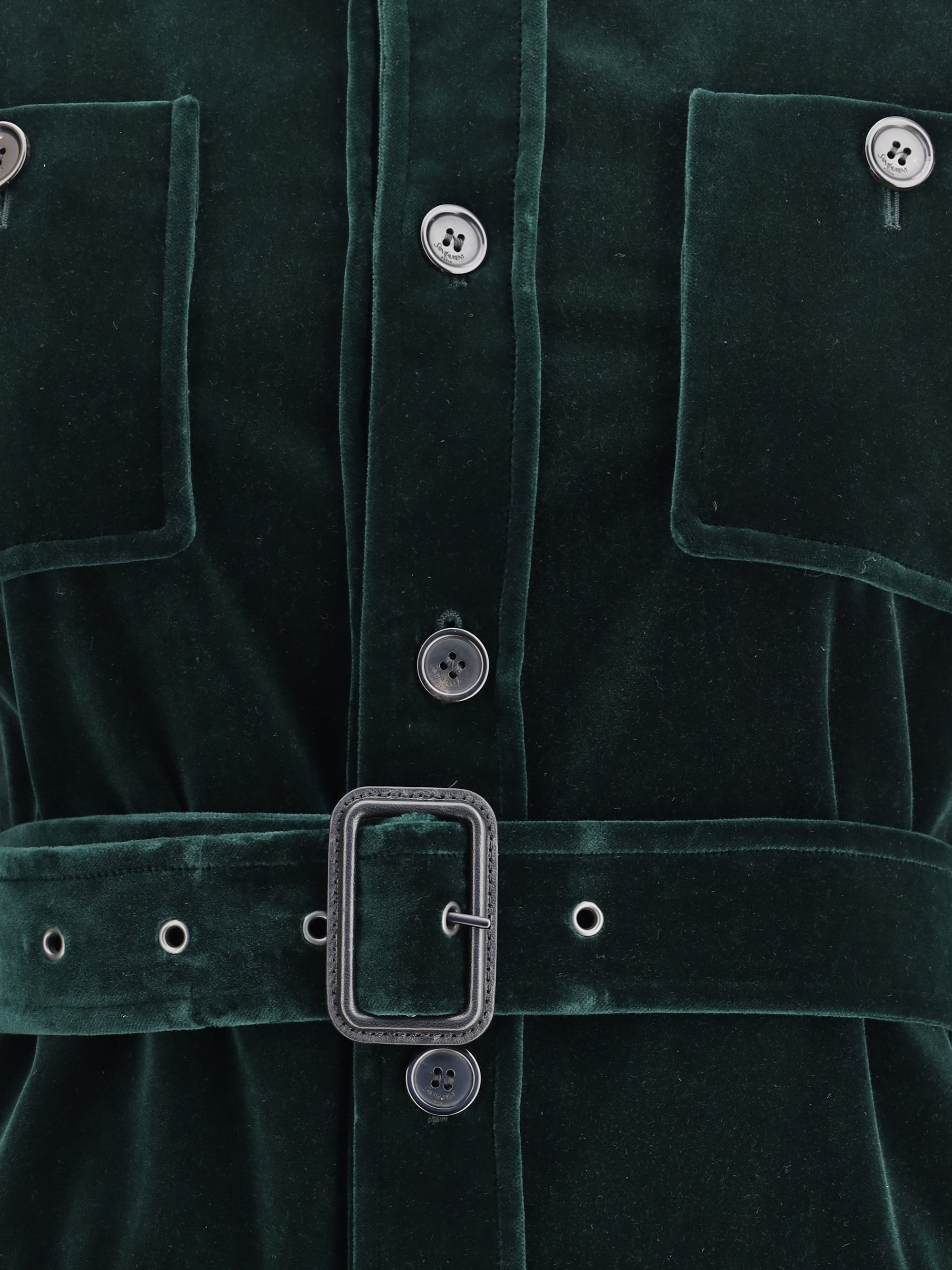 SAINT LAURENT 40 velvet saharan jacket