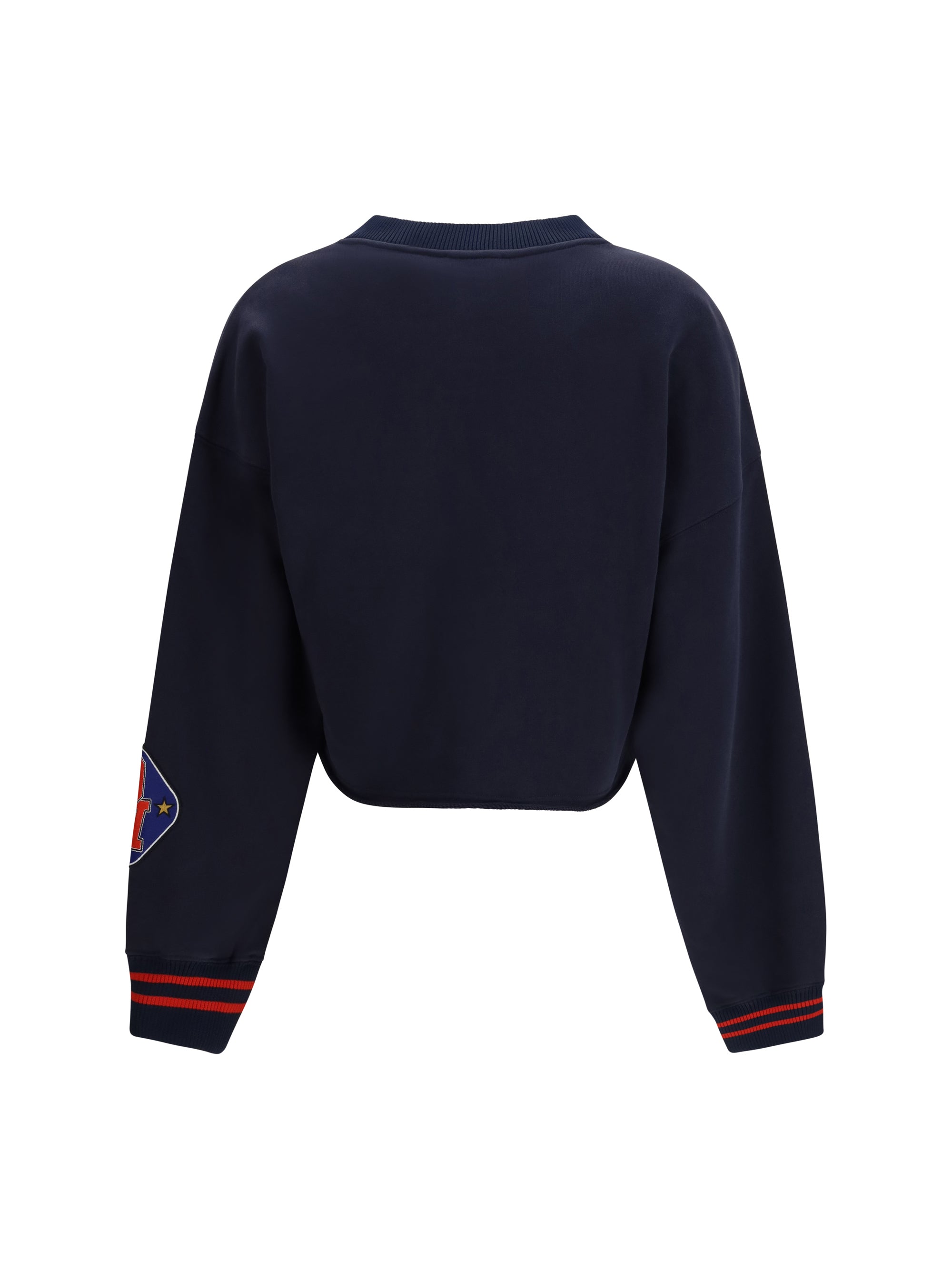 OFF-WHITE M royal patch cropped sweatshirt