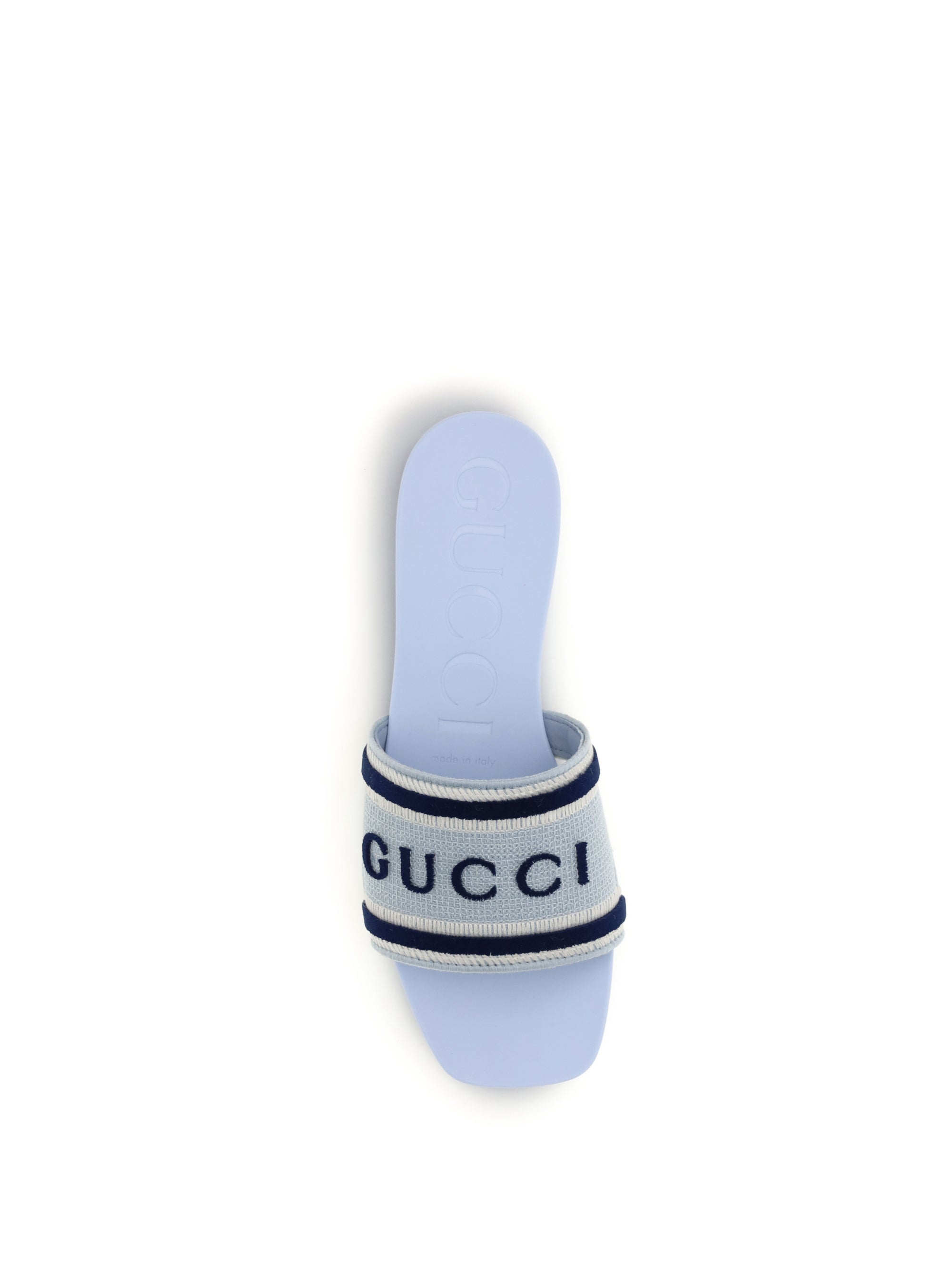 GUCCI 36 wluna slide rubber&fabric