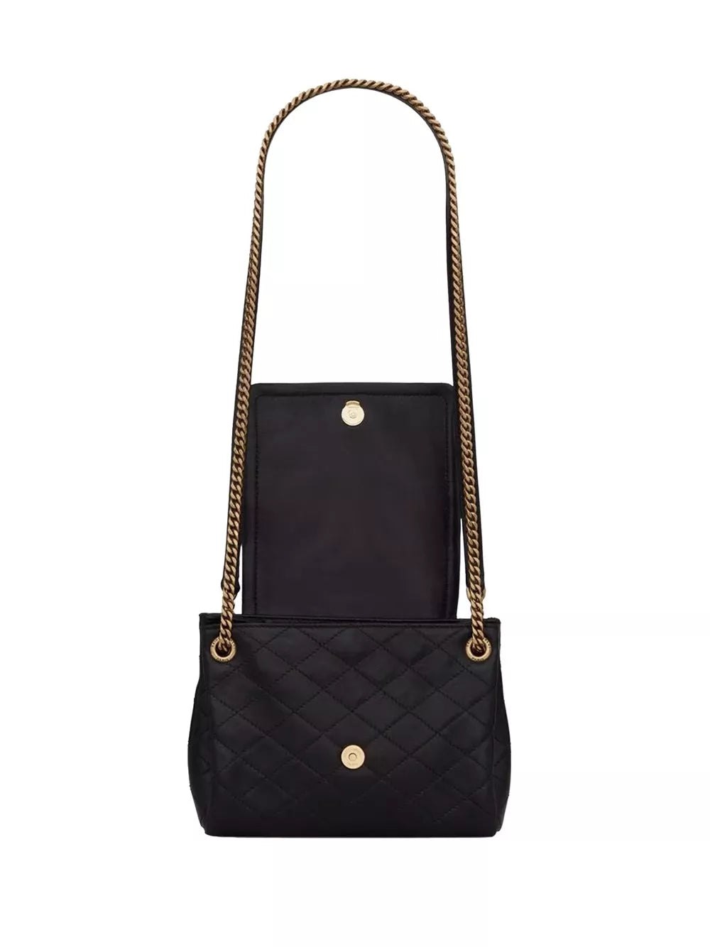 front flap nolita mini bag with quilted topstitching