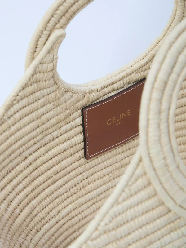 Braided Panier in Raffia Handbag