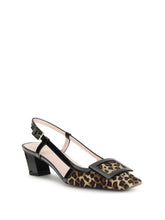 ROGER VIVIER 36 belle vivier leopard-print slingback pumps