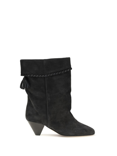 draped suede boots