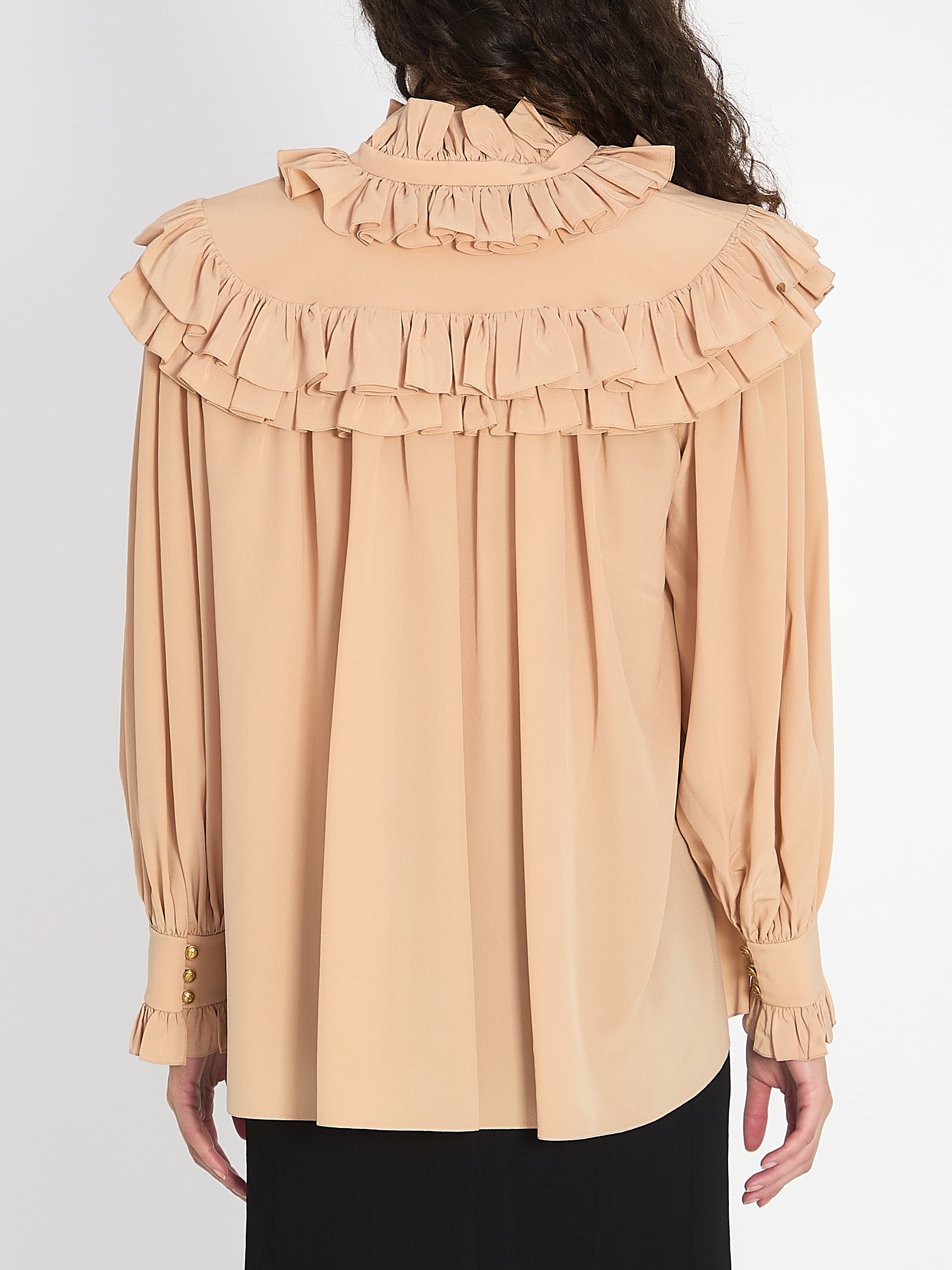CHLOE 36 oversized shirt with ruffles