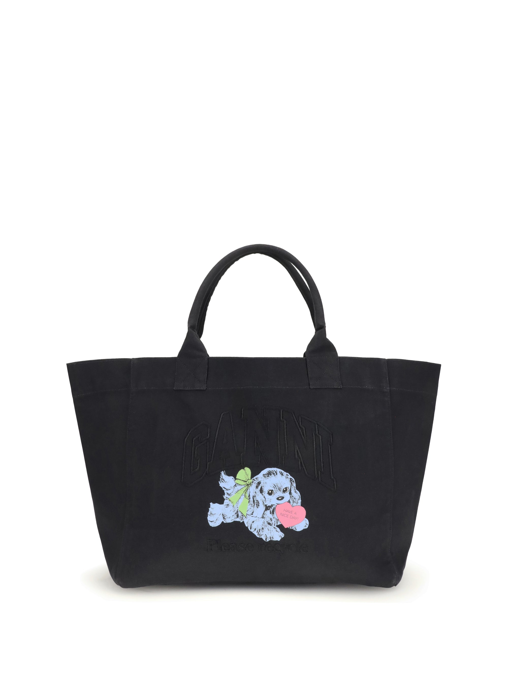GANNI OS xxl puppy tote bag