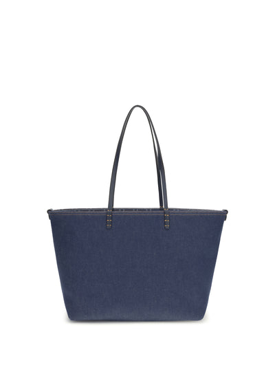 reversible denim tote bag