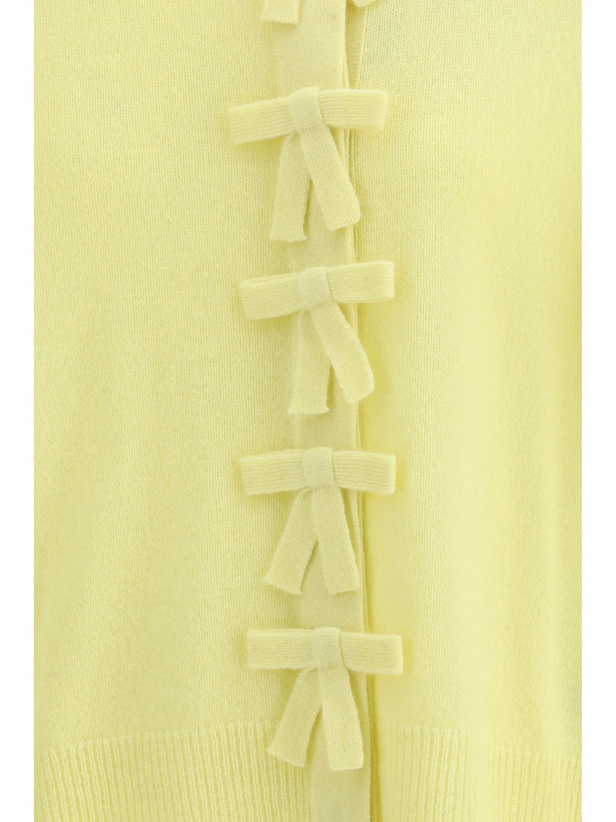 ALLUDE L cashmere sweater with decorative ties