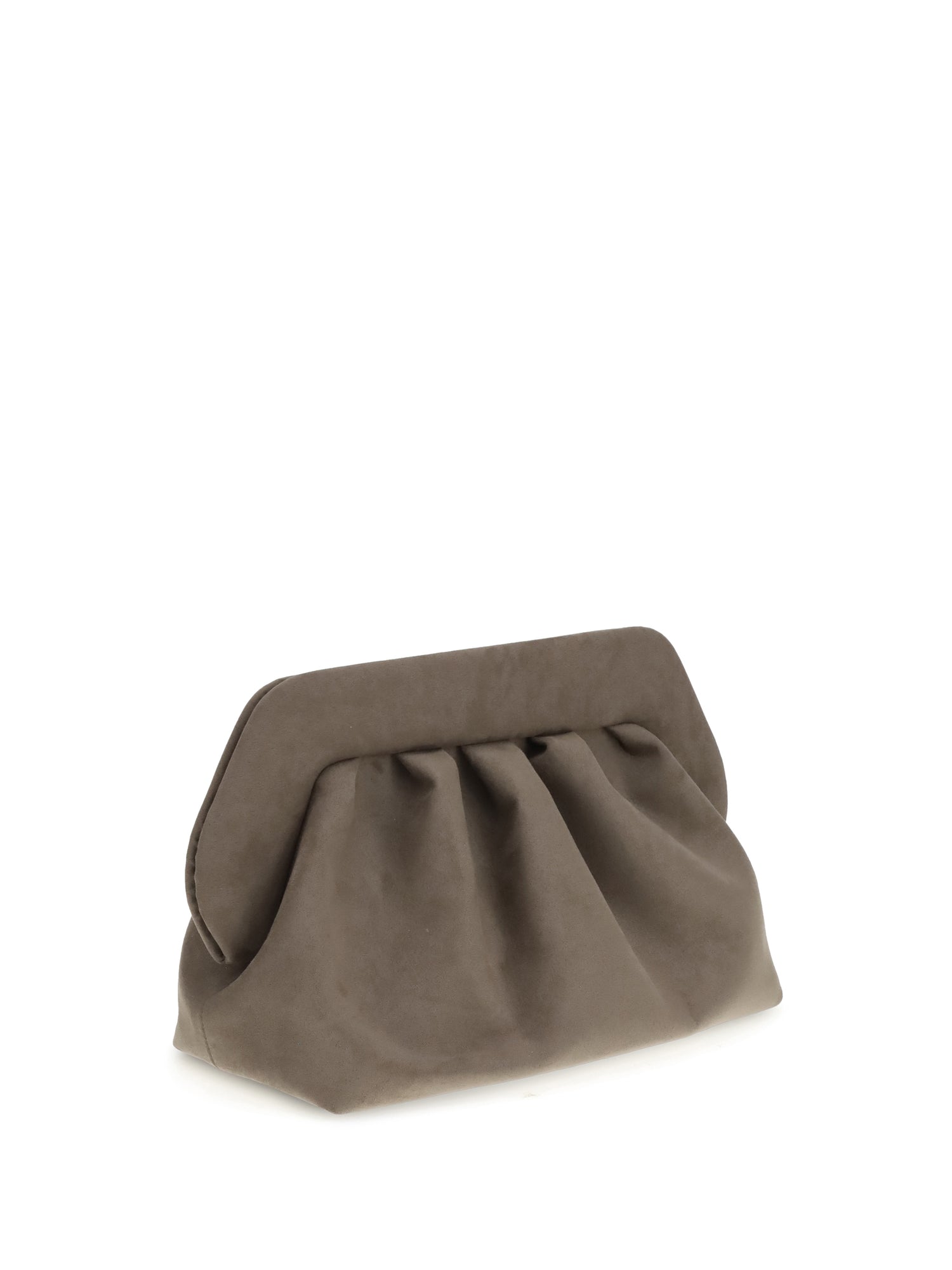 THEMOIRÈ OS bios suede clutch bag