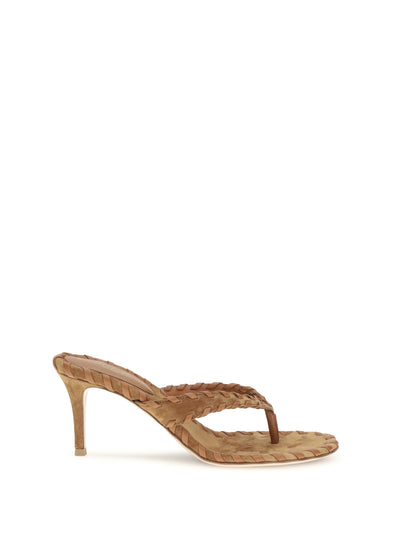 suede thong sandals
