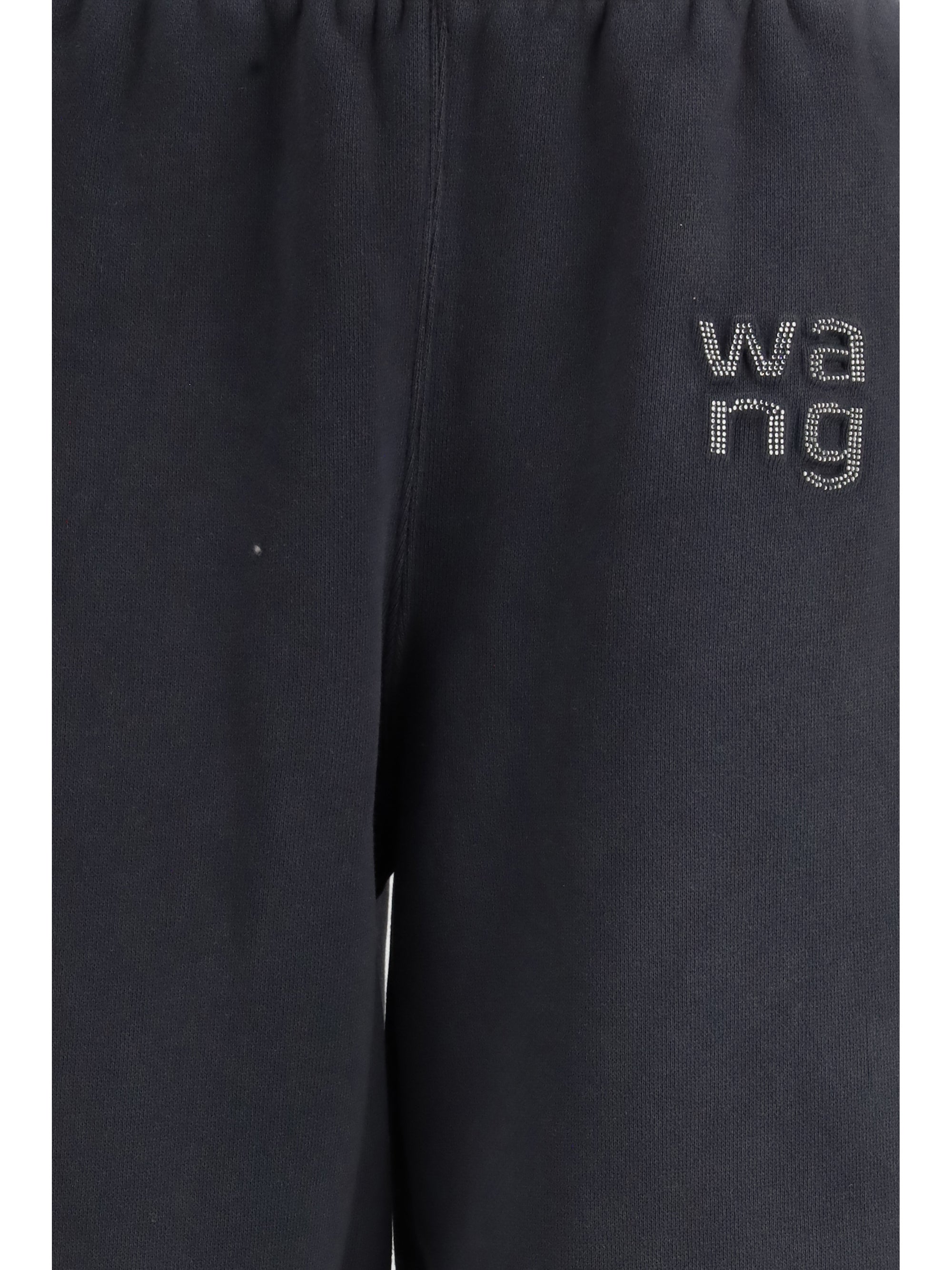 ALEXANDER WANG M sweatpants with raised glitter logo detailing
