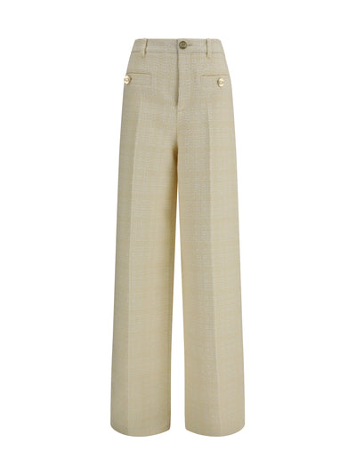 cotton tweed check pants