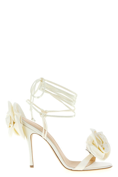 re23 flower silk sandals