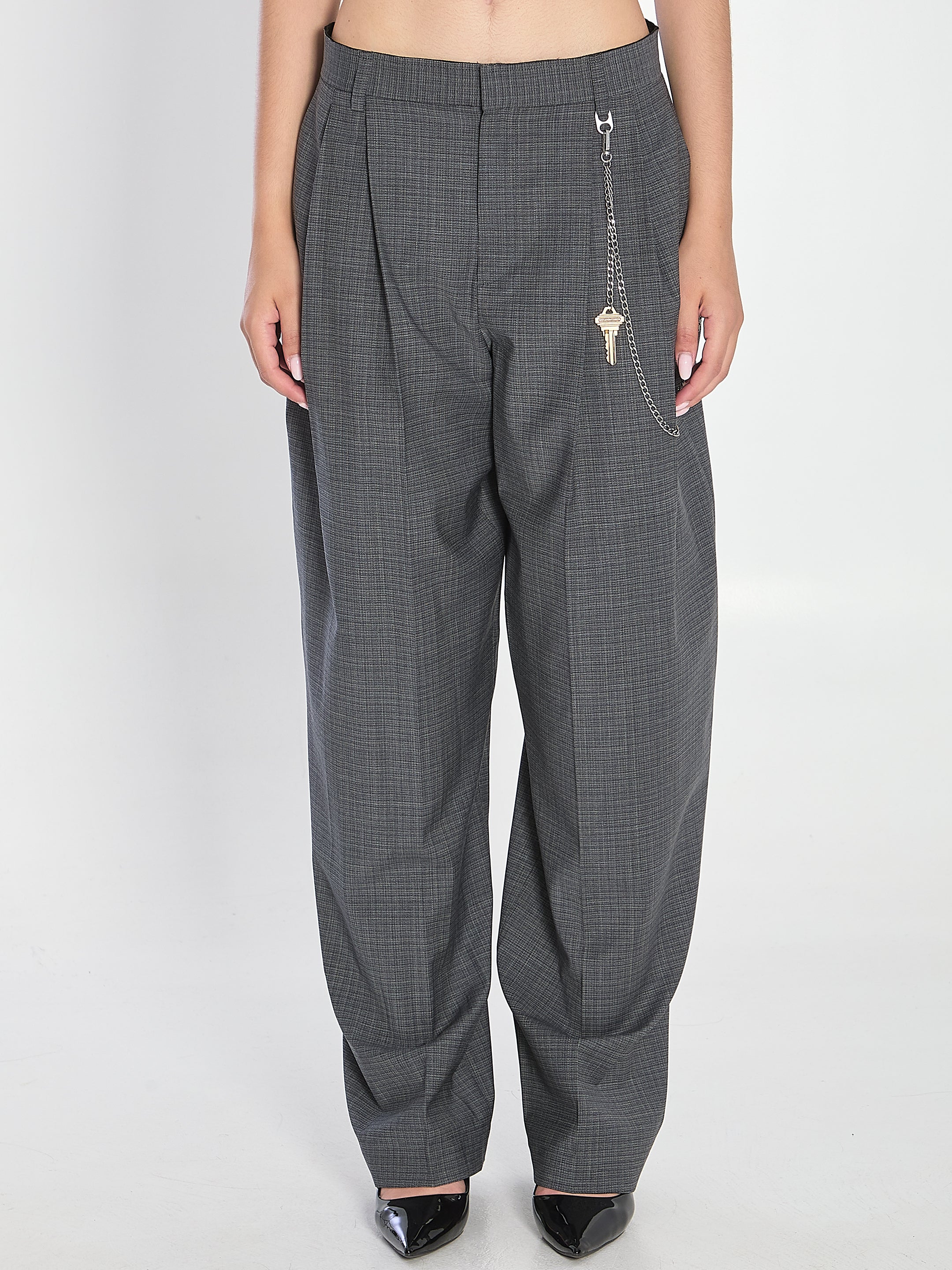 ALEXANDER WANG 04 grey wool-blend trousers