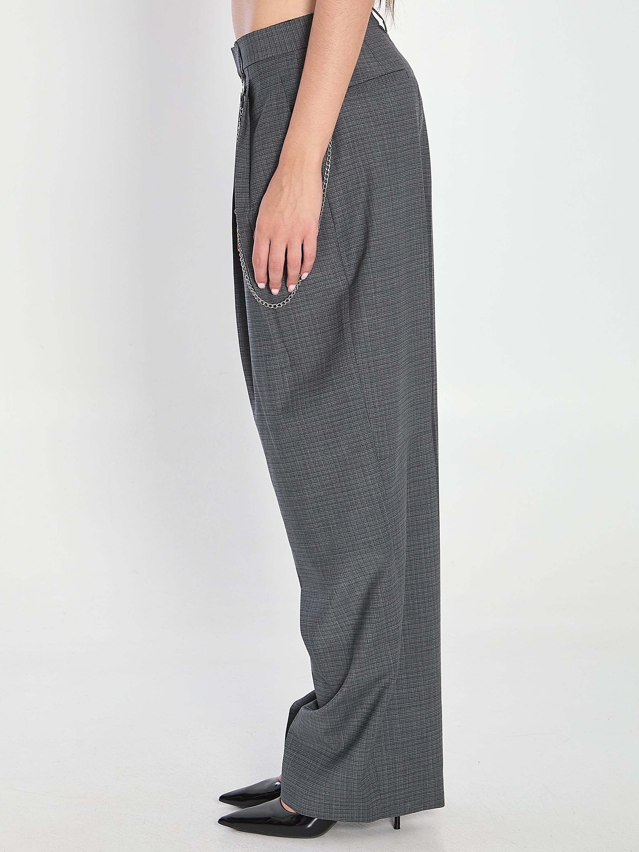 ALEXANDER WANG 04 grey wool-blend trousers