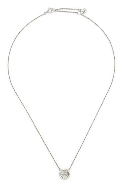 the tory burch miller pavé necklace redefines everyday elegance through meticu