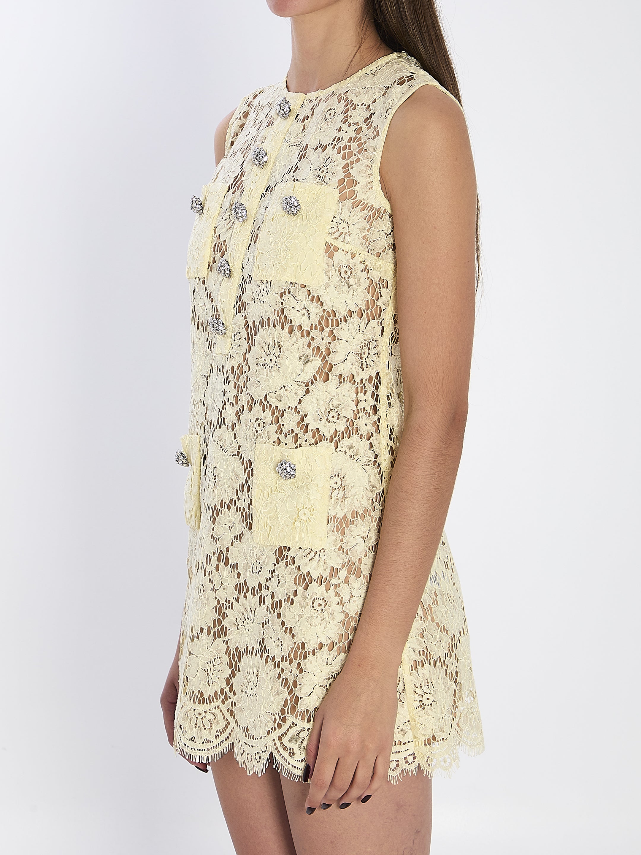 SELF PORTRAIT 10 fine lace mini dress