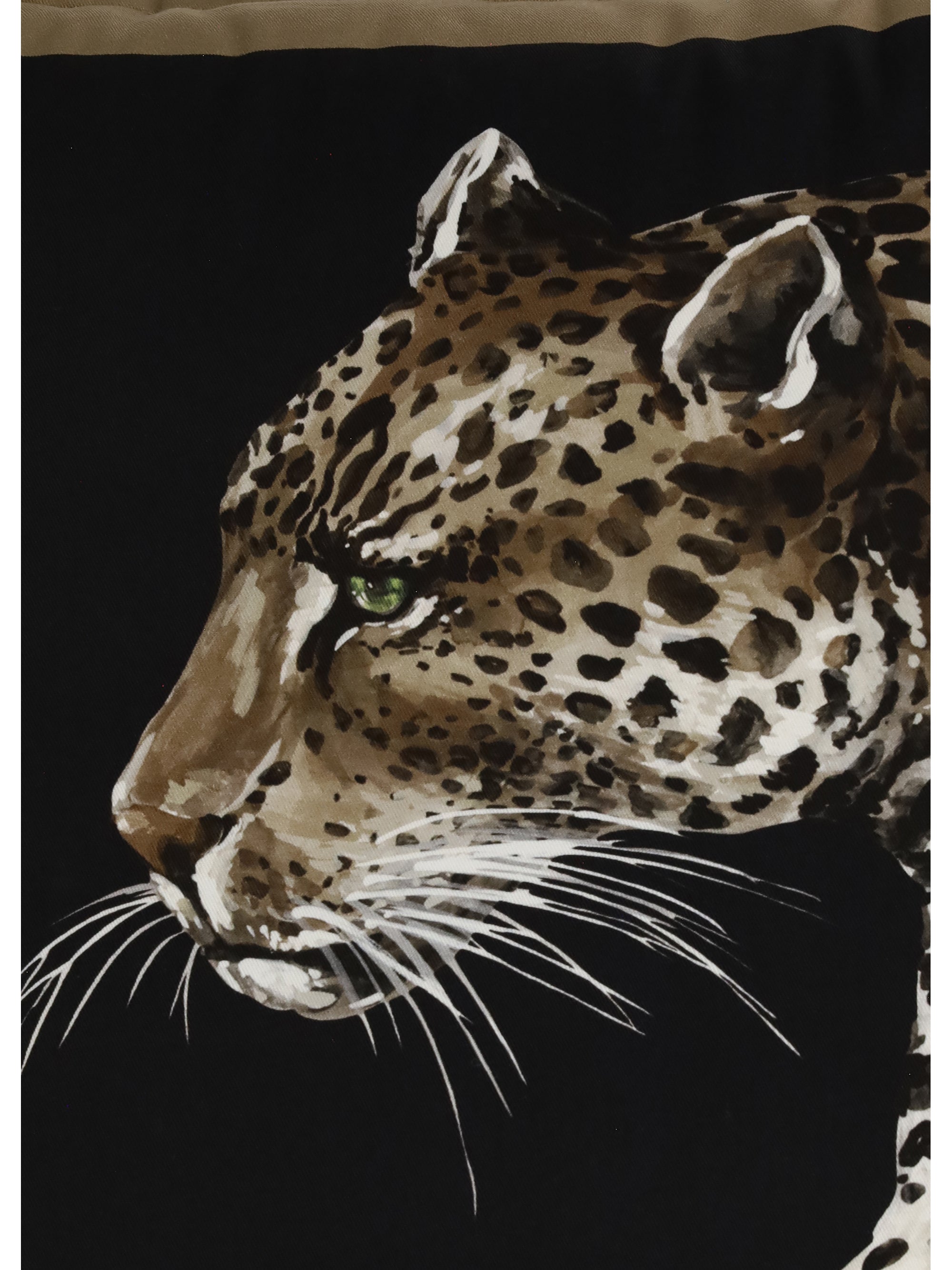 DOLCE & GABBANA OS leopard canvas pillow