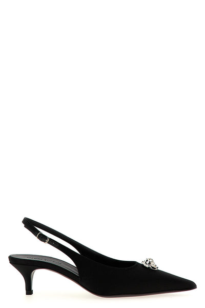 silk satin slingback
