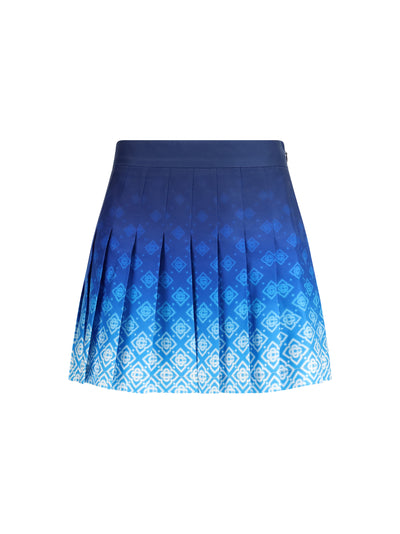 pleated mini skirt