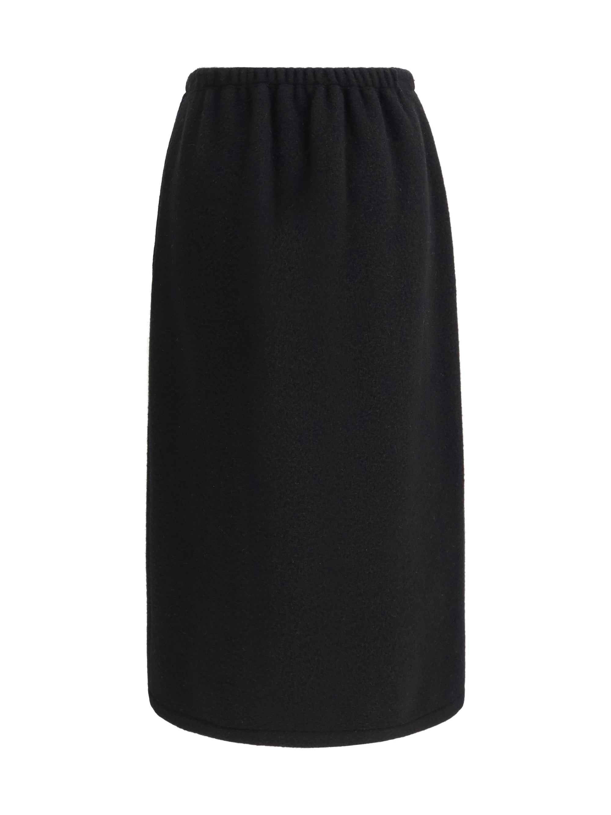 RIER M fleece wrap skirt in pure wool