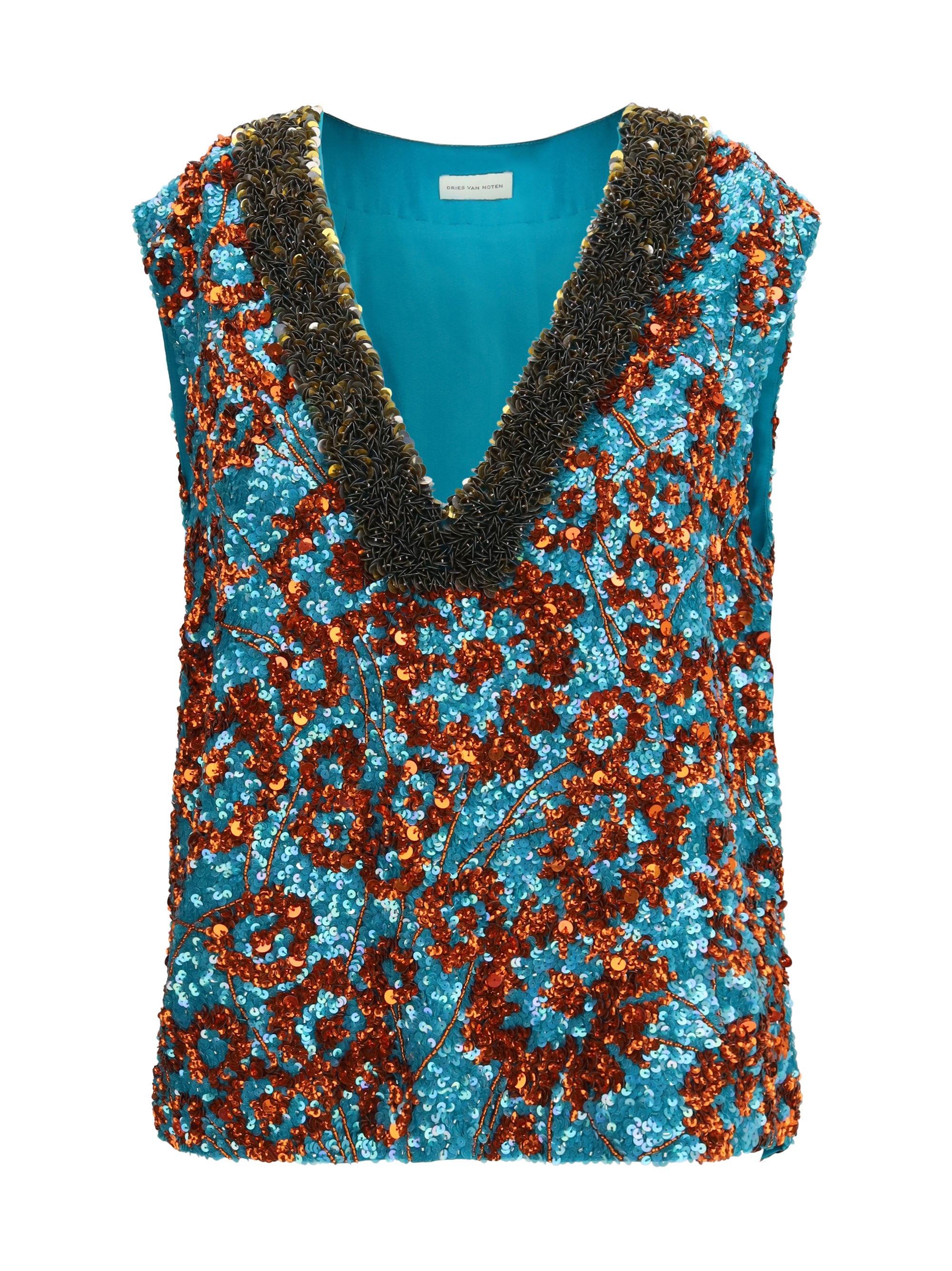 DRIES VAN NOTEN 38 sequined top