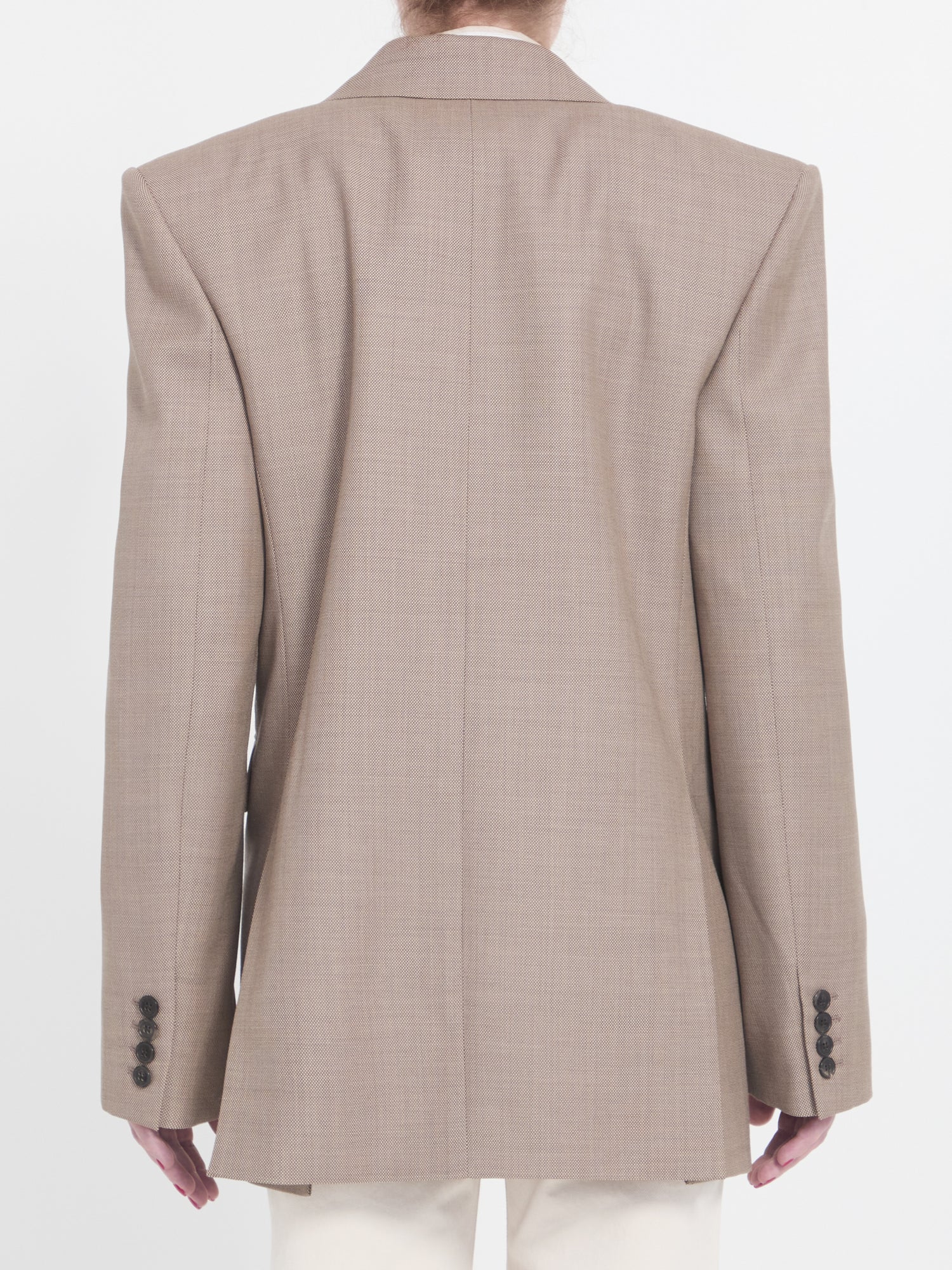 SAINT LAURENT 38 wool double-breasted jacket