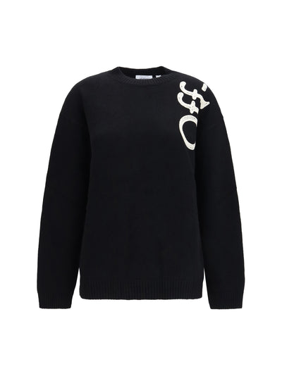 vertical bookish crewneck sweater