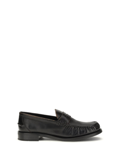 leather loafers