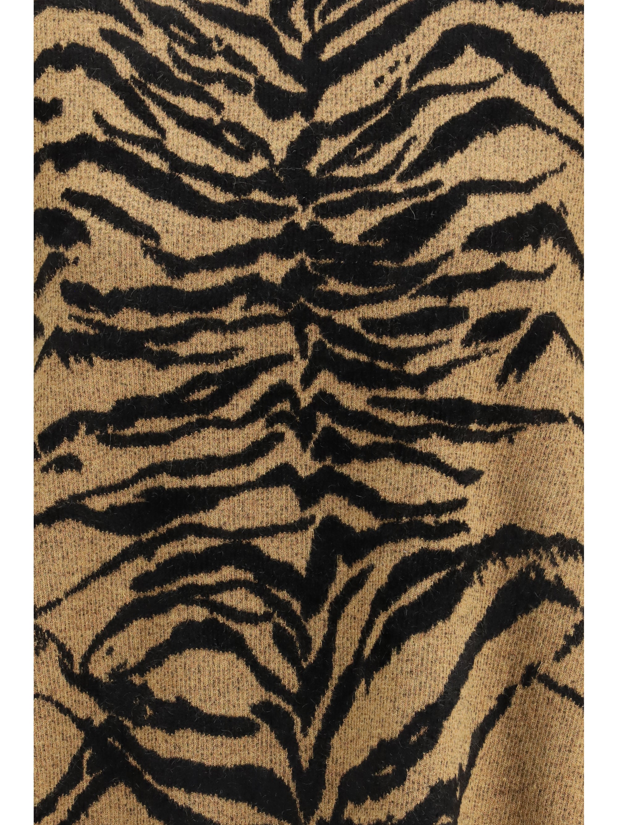 ALAIA 40 wool pullover with a jacquard tiger motif
