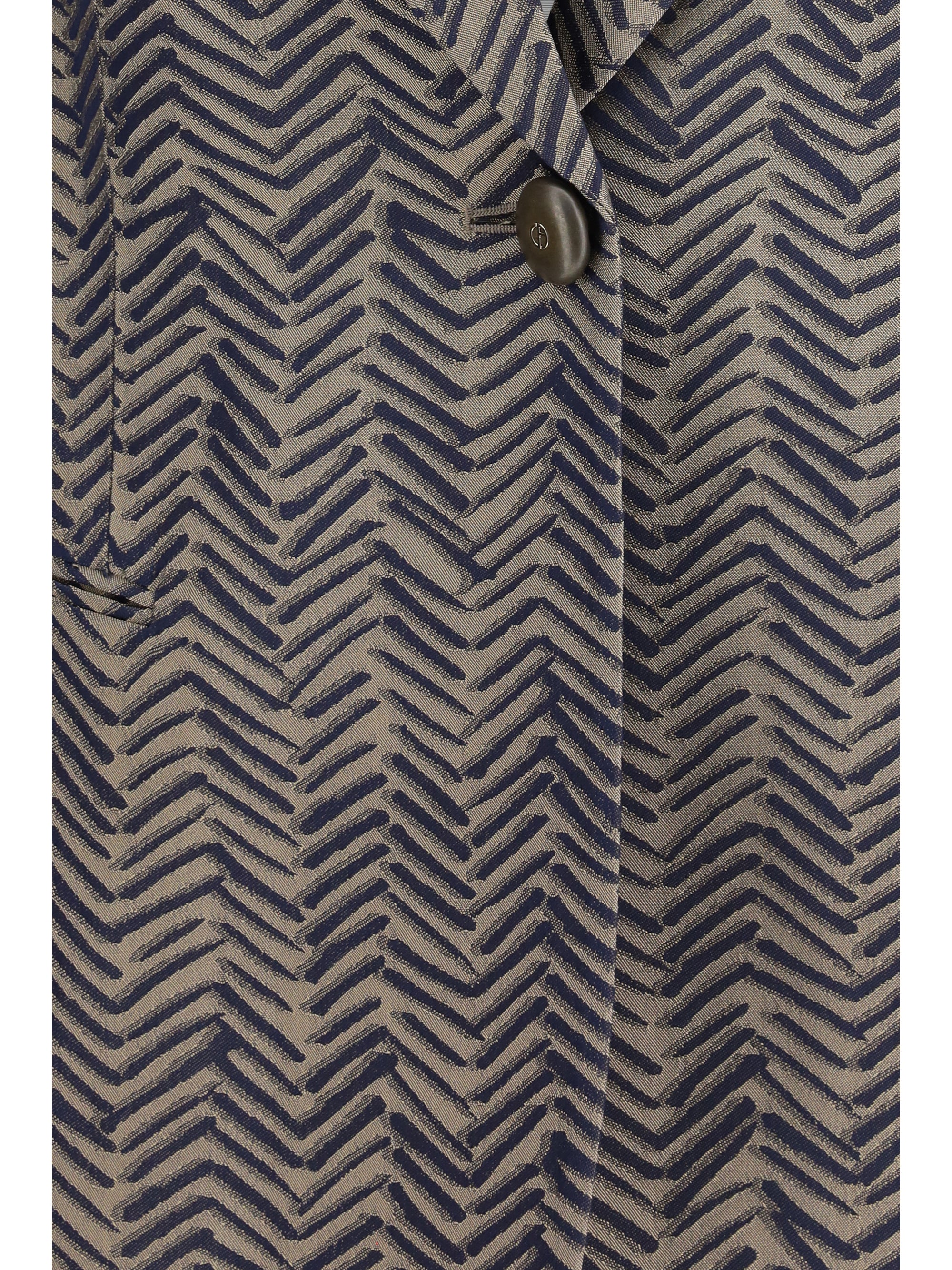 GIORGIO ARMANI 42 single-breasted jacket cchevron jacquard viscose