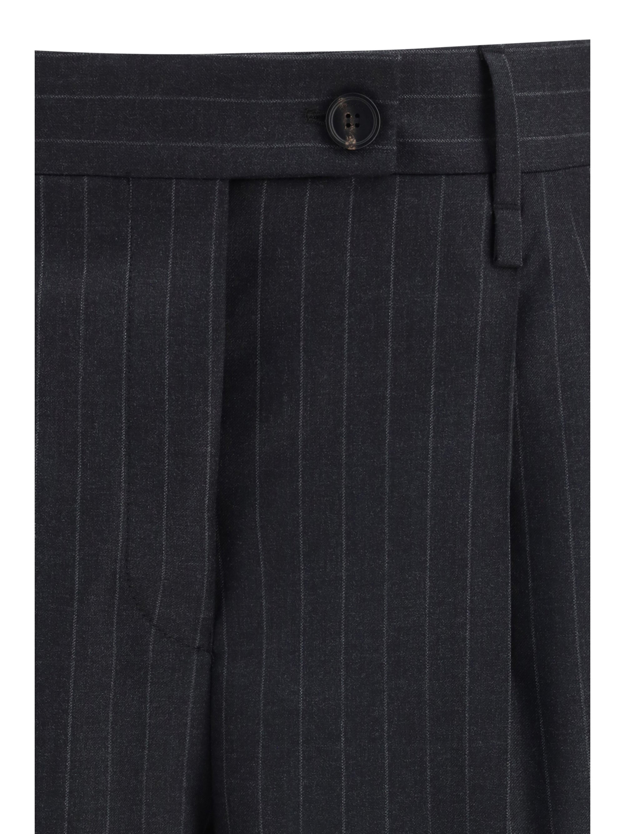 FERRAGAMO 42 pinstripe wool trousers