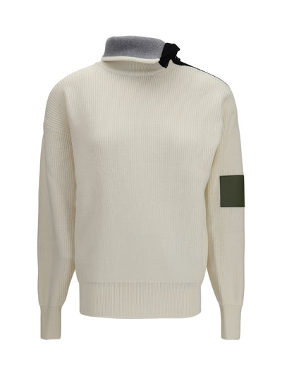 high-neck wool sweater
