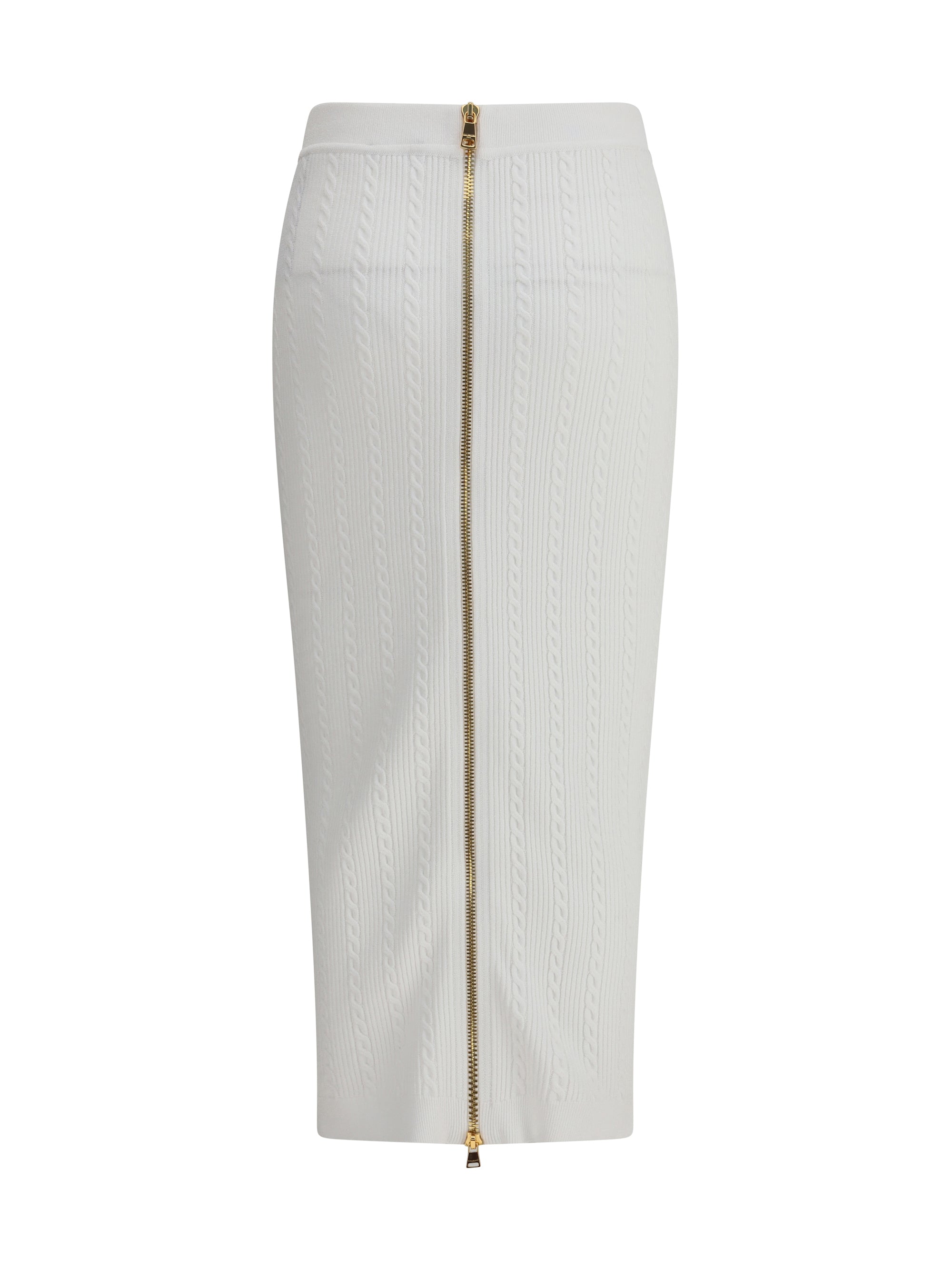 BALMAIN 34 knit midi skirt