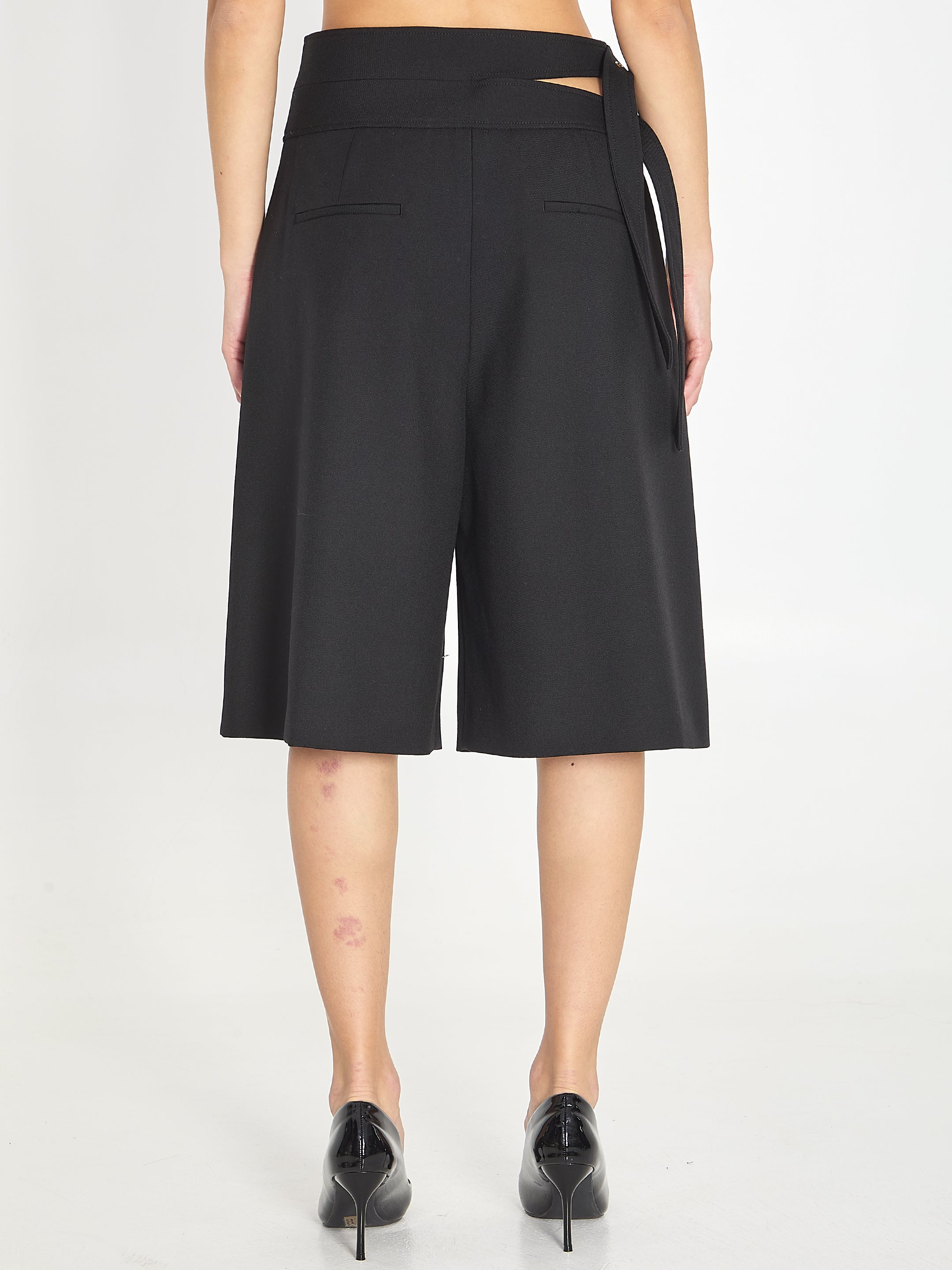 CHLOE 38 bermuda shorts with double belt