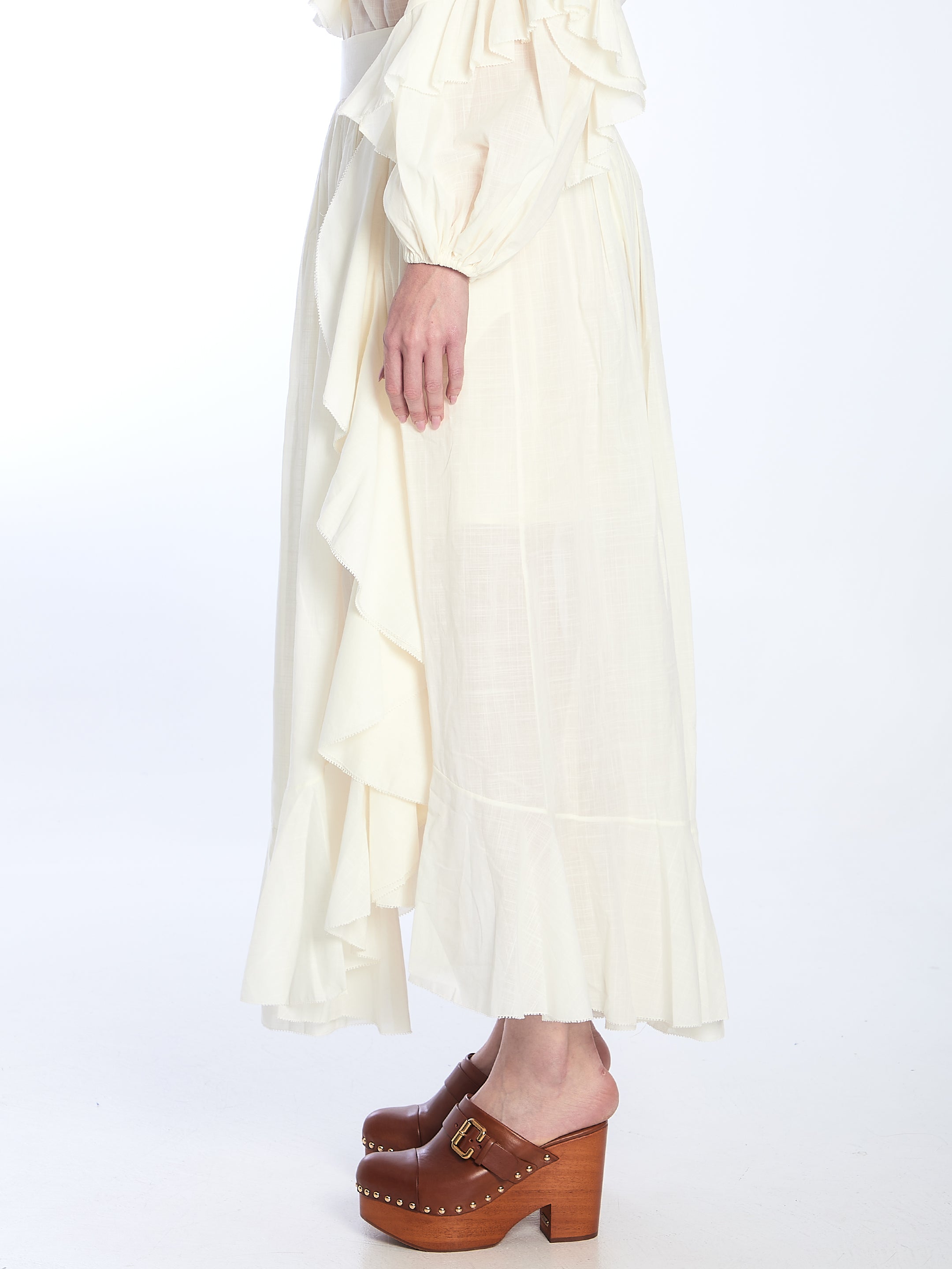 ZIMMERMANN 01 ivory maxi skirt