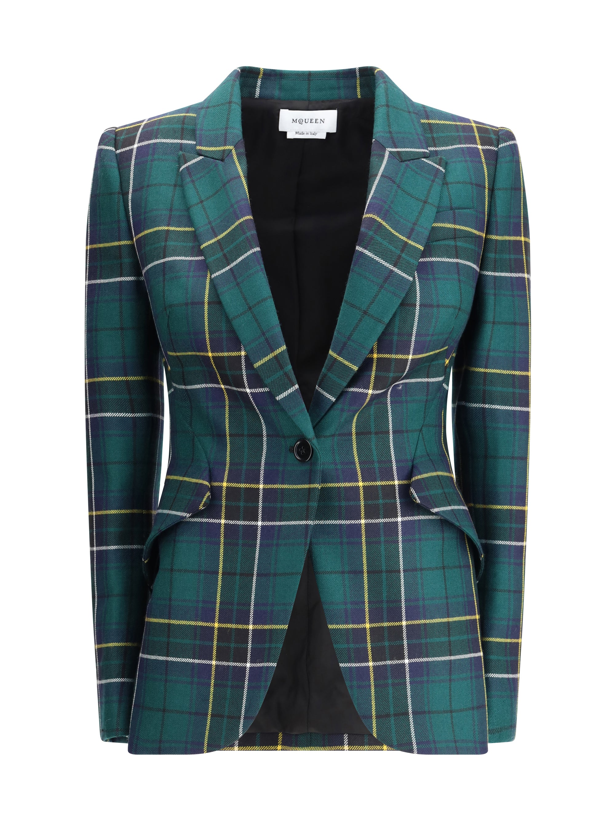 ALEXANDER MCQUEEN 44 check patterned blazer
