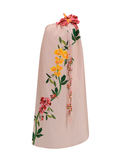 one-shoulder maxi dress
