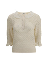 CHLOÉ M sweater with lace collar