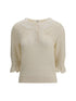 CHLOÉ M sweater with lace collar
