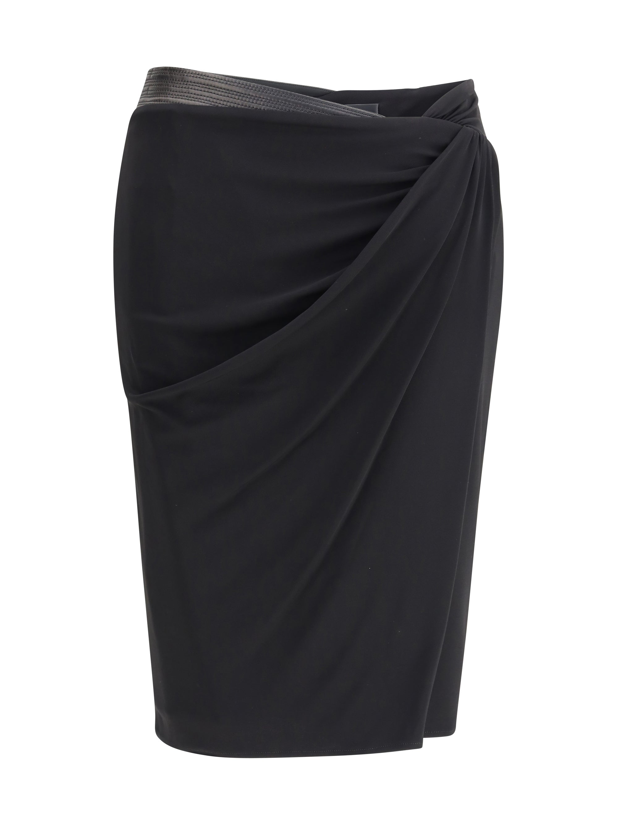 VERSACE 40 draped jersey skirt