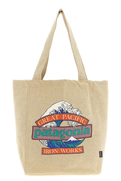 market shopping bag in cotton canvas and fabric scraps from the patagonia upr