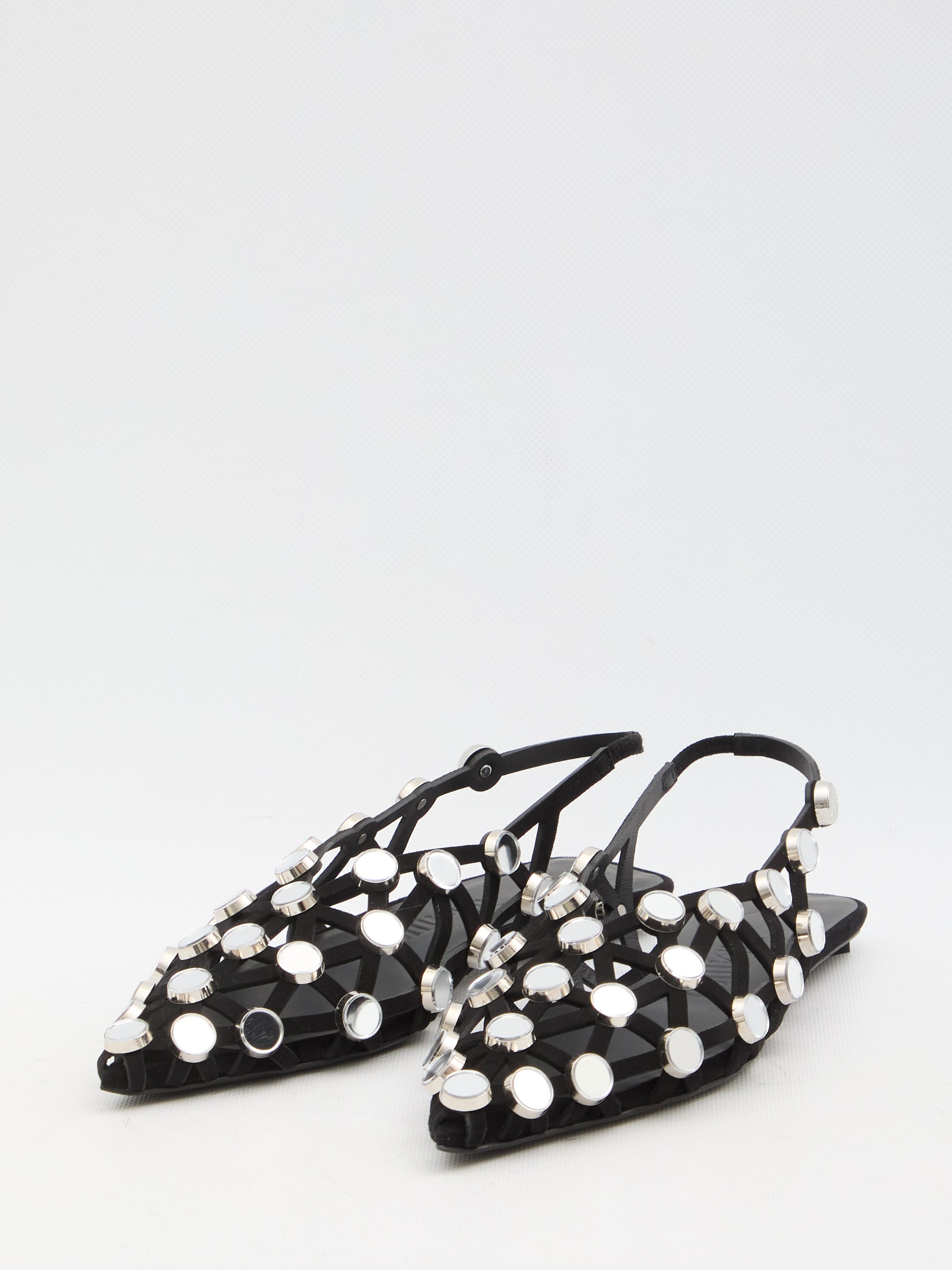 THE ATTICO 39 grid ballerina