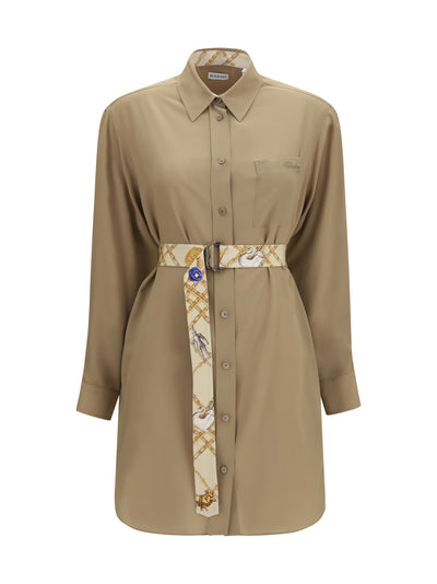silk crêpe de chine shirt dress