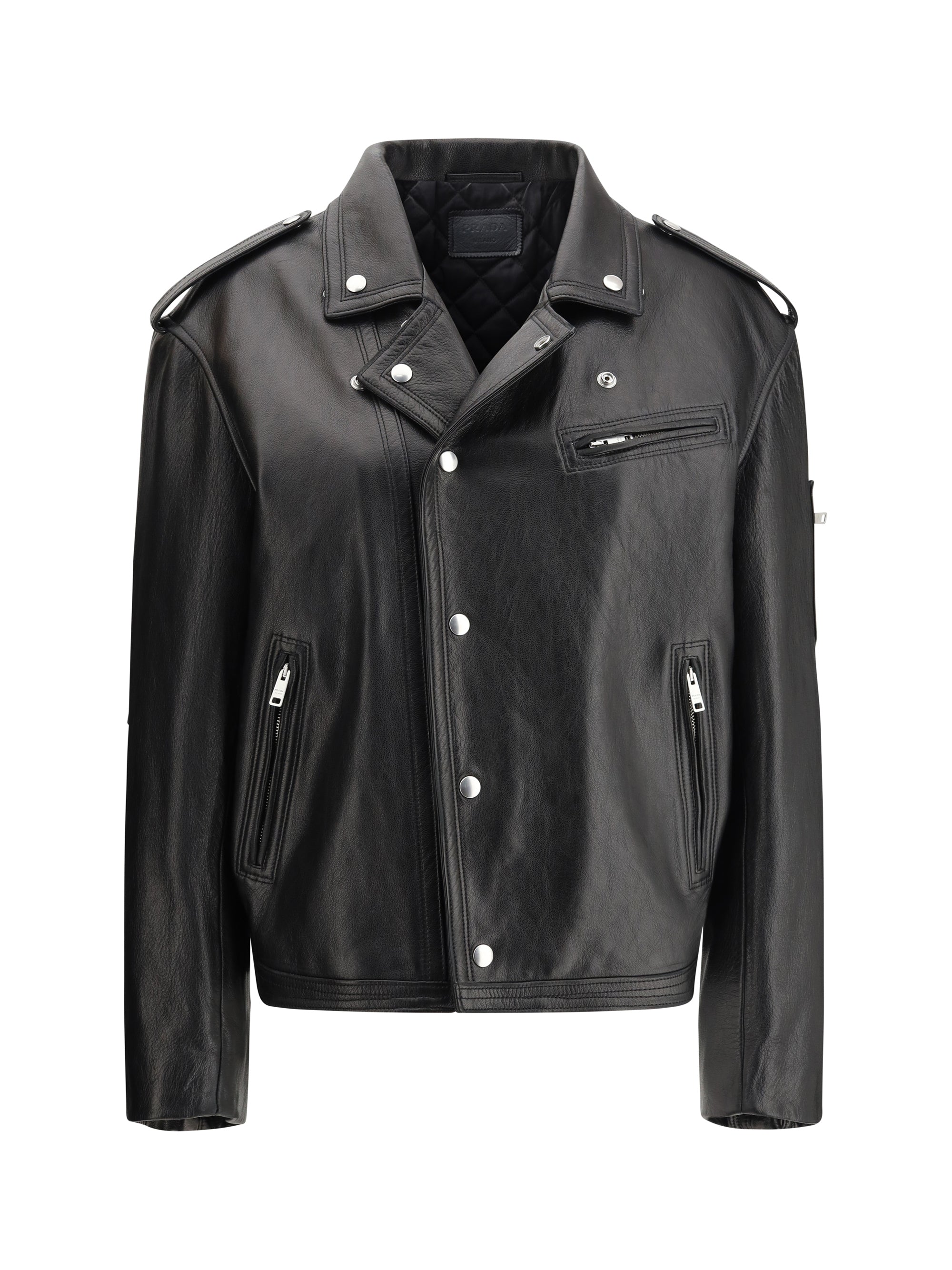PRADA 40 biker leather jacket