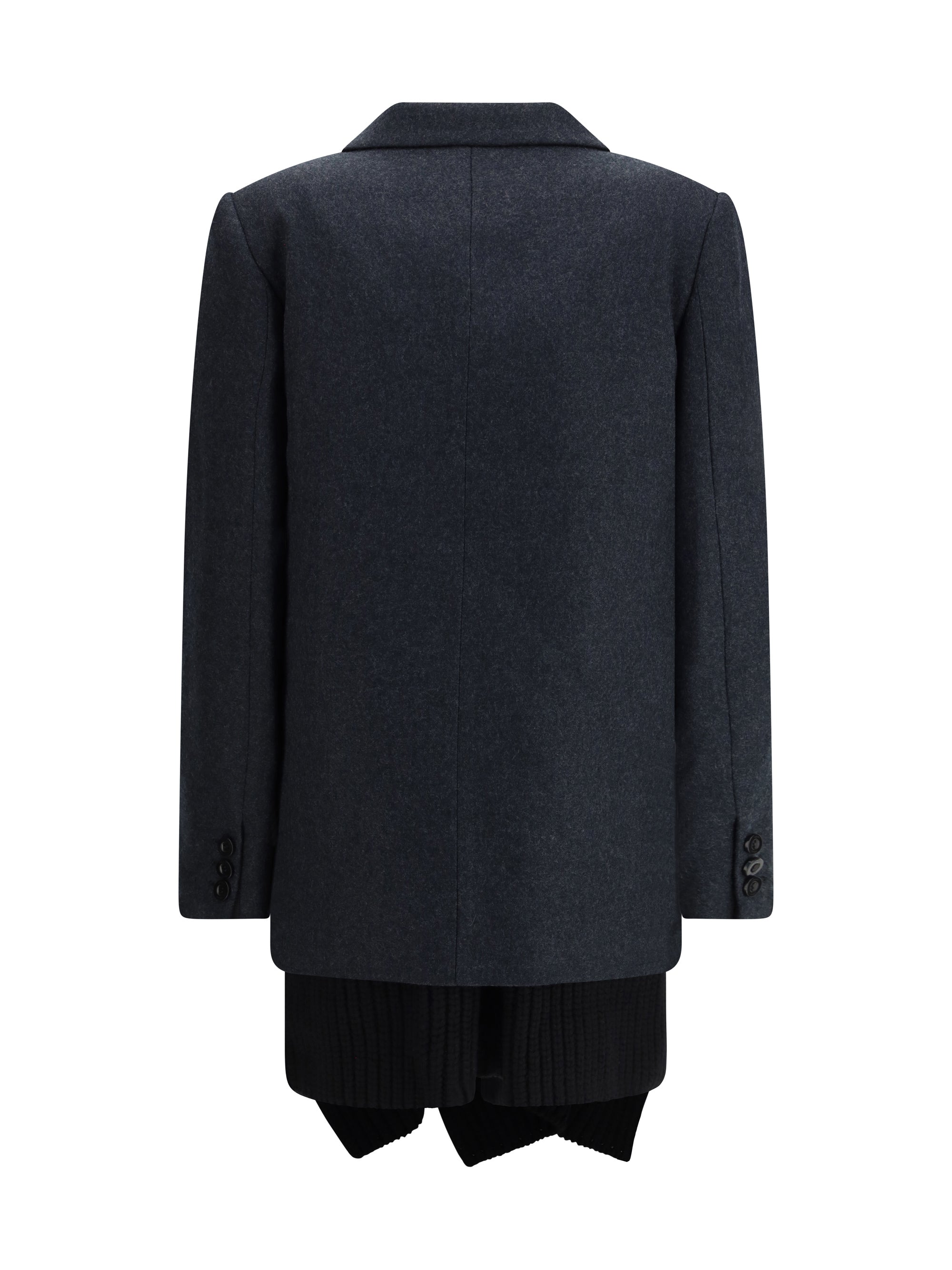 SACAI 2 wool melton and wool knit jacket